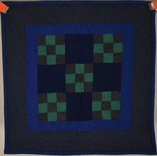 Holmes Co. Ohio Vintage Amish Nine Patch Antique Crib Quilt ~GREAT COLORS picture