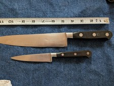 2 Vintage Sabatier knives Stainless  8” Chef Knife and 3 1/2