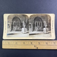 Hall of Tiber Louvre Paris France Stereoview H.C. White Co. 1901 Curved Mount picture