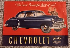 Vintage 1949 Magazine Chevrolet For '49 The Most Beautiful Buy Of All Booklet picture