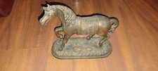 Antique prancing Horse Mantle Clock Topper metal 8