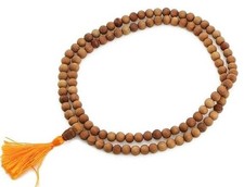 Sandalwood Japa Mala. 100% Real Sandalwood from Nepal. 108 Beads. picture