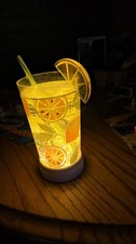 Cracker Barrel lemonade glitter globe-led lighting- opened for photos only. picture