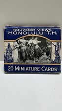 Souvenir Views Honolulu TH Hawaii 20 Miniature Cards Hula Girls Risqué, Surfers picture