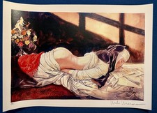•Milo MANARA Pencil-Signed Print•  “MONACA 6”  —ITALIAN IMPORT— picture