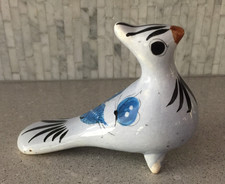 VTG MEXICAN FOLK ART HANDPAINTED BLUE BIRD FIGURINE TONALA JALISCO 4.25
