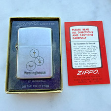 Vintage Zippo Westinghouse Brush Finish Lighter With Box №200 Not Working Flint picture