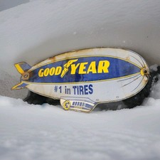 Vintage Goodyear Tires Porcelain Sign Michelin Firestone Bridgestone Gas Oil USA picture