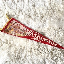 Vintage Washington DC Felt Pennant Flag The Capitol 1950s picture