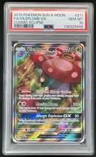 2019 Pokemon Sun & Moon Cosmic Eclipse #211/236 Vileplume Full Art PSA 10 picture