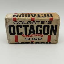 VTG ✅ Colgate's Octagon All Purpose 7 oz Bar Soap New Old Stock ✅ Label Has Wear picture