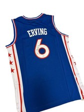 Signed Basketball Julius Erving Autographed Blue Jersey JSA COA picture