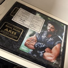 Xena KEVIN SMITH as Ares AUTOGRAPHED PLAQUE COA CREATION Signed LOW #53 of 500 picture