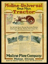 Moline Universal One-Man Tractor NEW Metal Sign: 12x16 Large Size picture