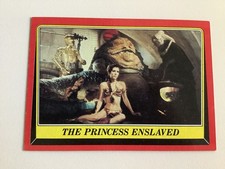 1983 TOPPS STAR WARS PRINCESS LEIA GOLD BIKINI, JABBA HUTT RC ICONIC CARD 32 picture