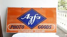 AGFA Agfa Photo Goods Double Sided Advt. Tin Porcelain Enamel Sign board E7 picture