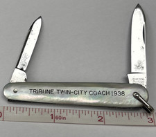 1938 Football Coach Award Knife Etched Pearl By Robeson Knute Rockne Connection picture