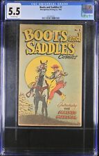 Boots and Saddles Comics #1 (1950) Metropolitan Printing Co. CGC 5.5, SCARCE picture