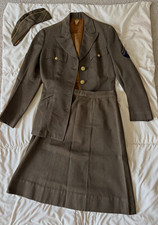 WWII US Army WAC Uniform Set Dress Jacket Skirt Garrison Cap picture