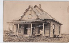 Columbus, Kansas-Residence-House-Bush Family c1910-RPPC Real Photo Postcard picture