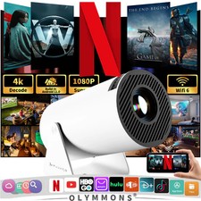 Portable Mini Projector 4k with WiFi 6 1080P Video Projector picture