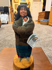 Mary Masters Native American Potawatomi Art Doll Mother & Baby Sculpture 14