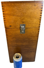 Antique Box Jointed Wood Woden Case 18.5” Tall Storage Box picture
