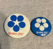 2 - Boston 200 1776-1976 Celebration Massachusetts Vintage Pinback/Button/Badge picture
