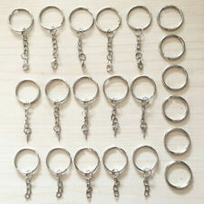 Lots 25mm Keychain Split Ring Key Fob Connector Eye Screw Pin/Lobster Clasp End picture