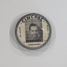 Vtg WWII Era CINCPAC Radio Employee Photo Badge - Radio, US Navy Pacific Fleet picture