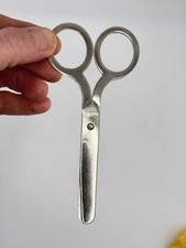 Vintage Metal Blunt End Children Safety Scissors Embossed Handle Steel USA $4/ea picture