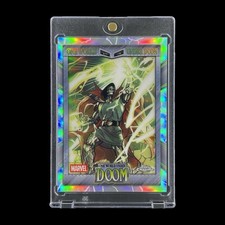 DOCTOR DOOM LIGHTNING CHROME REFRACTOR HOLO CARD 2026 Topps Chrome #13 - Marvel picture
