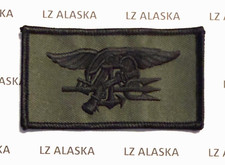 US NAVAL SPECIAL WARFARE SEAL TEAM TRIDENT PATCH (N23) GREEN / SUBDUED picture