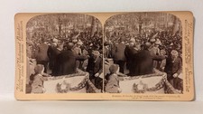 b982, U&U Stereoview, # -, President McKinley in Quincy, Illinois, 1900 picture