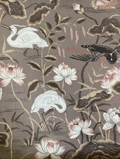 Schumacher 172934 Lotus Garden Mocha Fabric 8 Yards picture
