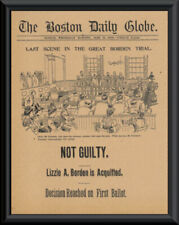 1893 Lizzie Borden Acquitted Newspaper Cover Reprint 8x10 picture