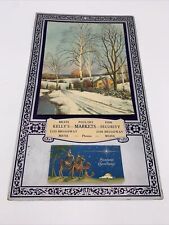 Vintage 1937 Embossed Advertising Calendar Oak Specialty Kelly's Markets 12 Mos. picture