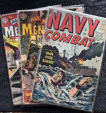 3 War Comics.  Navy Combat #16 Men Of War #71 & 42 2 Fair 1 Poor Condition. picture