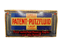 Patent cleaning fluid barrel hist Advertising metal sign Carl Röder Nurnberg Lau picture