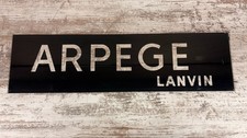 Arpege Lanvin Vintage Acrylic Advertisment Sign Plaque 28” Long picture