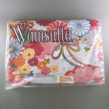 Vintage Wamsutta Twin Flat Sheet KIMONO Floral Percale NOS picture