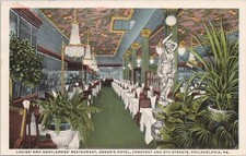 Lithograph ** Philadelphia PA Ladies & Gentlemens Restaurant early 1900s picture