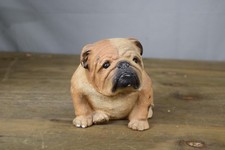 Vintage Sandicast English Bulldog Figurine Statue Sandra Brue 1984 Made in USA picture