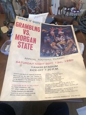 Grambling v Morgan State Rare poster Yankee Stadium 1980 black￼ College football picture