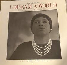 Vtg 1992 Framable Calendar I Dream A World Leontyne Price Opera Singer On Cover picture