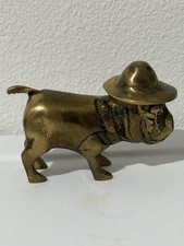 US Marine Corps USMC Drill Sergeant Bulldog Chesty Brass Figure 4” Paperweight picture