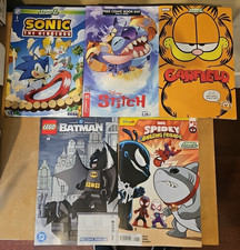 FCBD 2026 Kids Comic Book Lot - Sonic, Stitch, Garfield, Lego Batman, Spidey picture