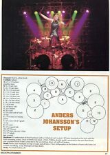 1989 Print Article of Anders Johansson Drum and Cymbal Setup picture