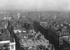 Aerial View of the London Skyline circa 1920 Old Photo picture