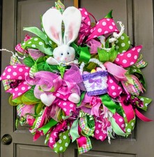 Spring Easter Bunny Wreath Large 24